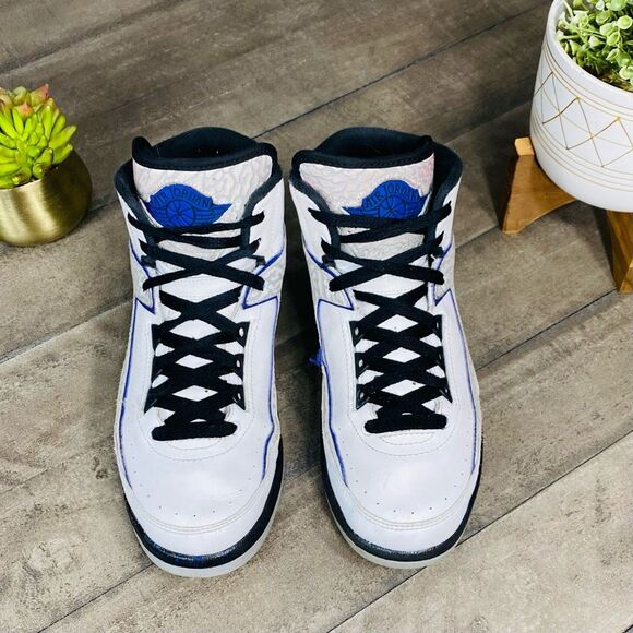 Nike Air Jordan 2 II Retro Dark Concord 395718-153 White Cement Women’s Size 7 - Picture 2 of 6
